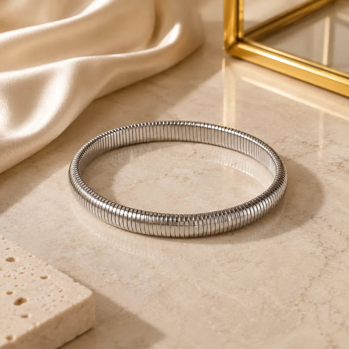 Bracelete Elástico Prata