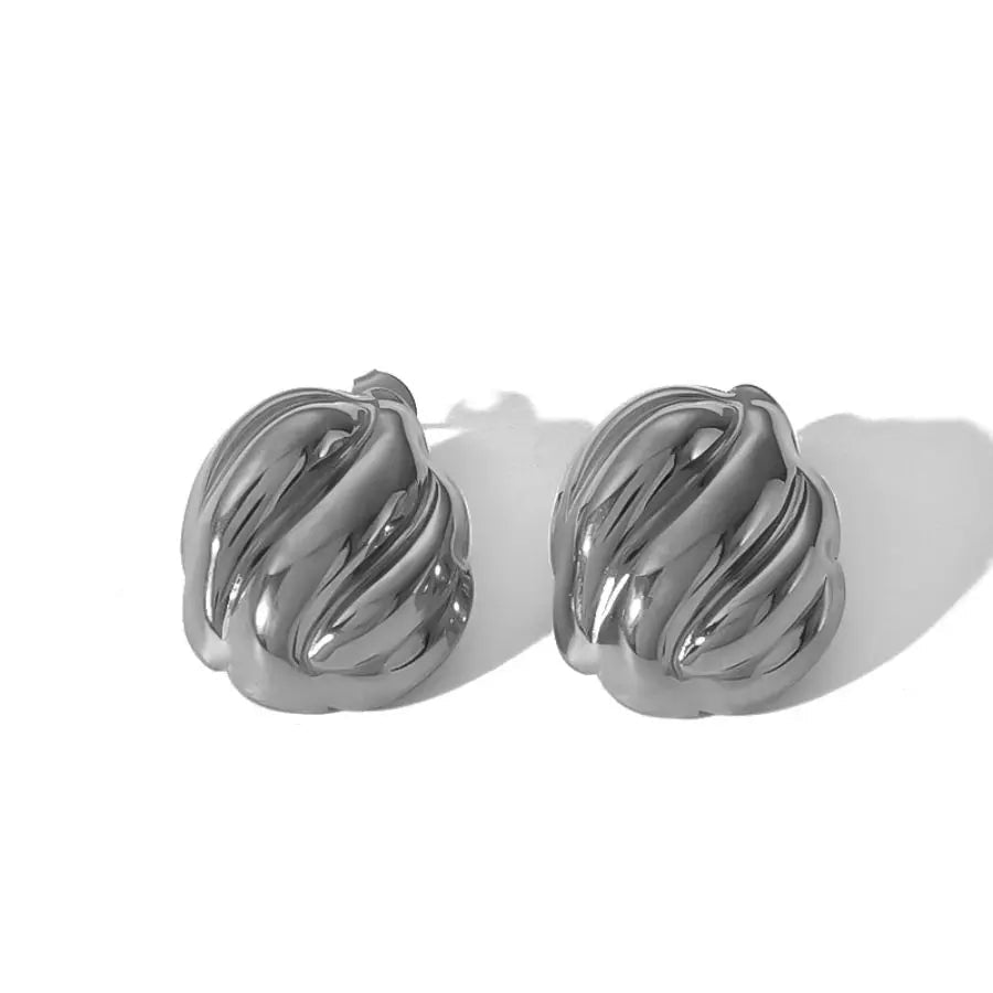 Brinco Orgânico Escultural Banhado a Ouro 18K