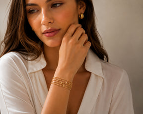 Bracelete Ondas Lumiere Dourado