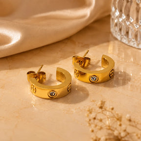 Brinco de Argola Banhado Ouro 18k