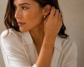 Bracelete Ondas Lumiere Dourado