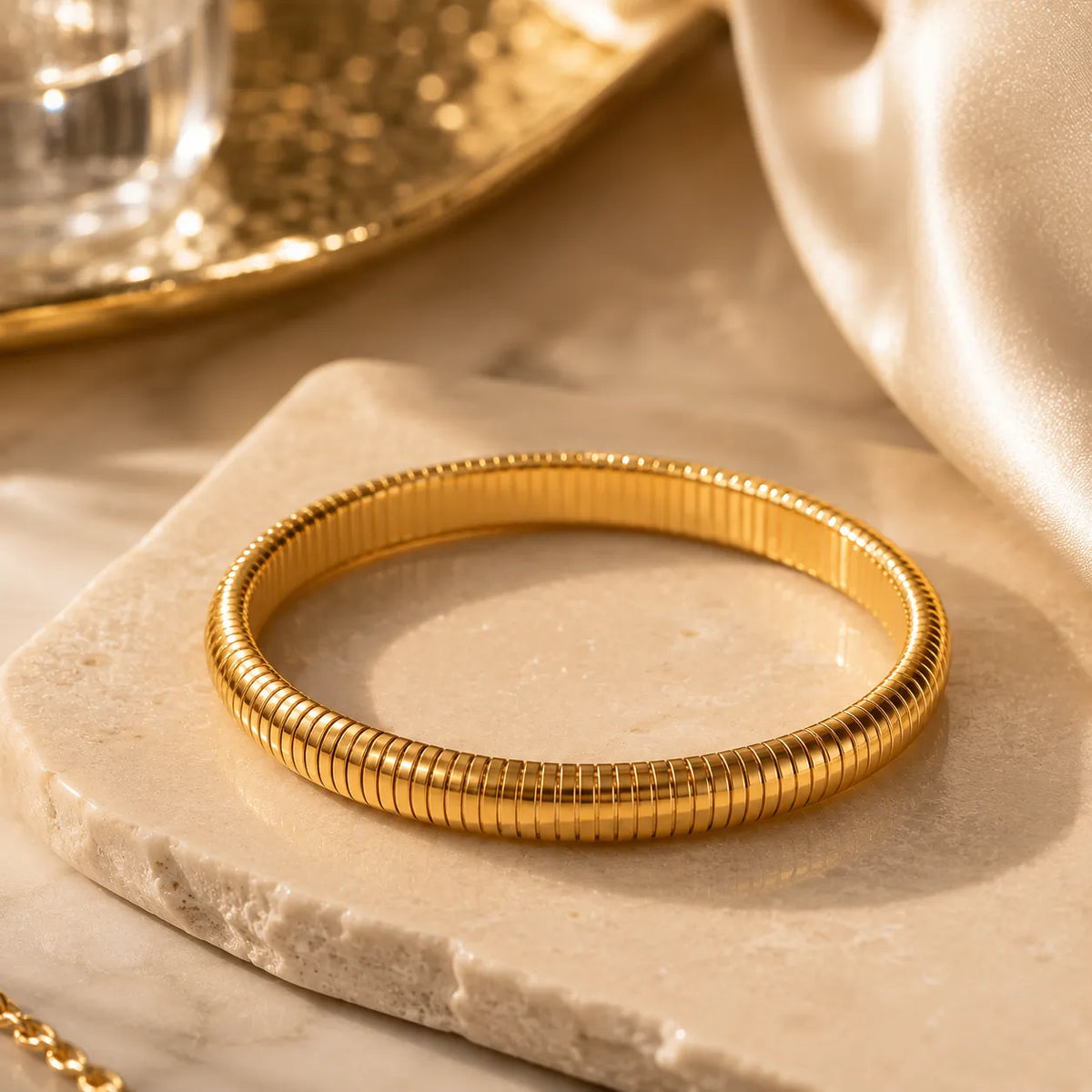 Bracelete Elástico Banhado Ouro 18k