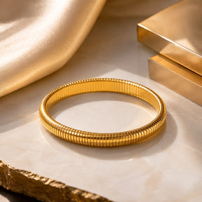 Bracelete Elástico Banhado Ouro 18k