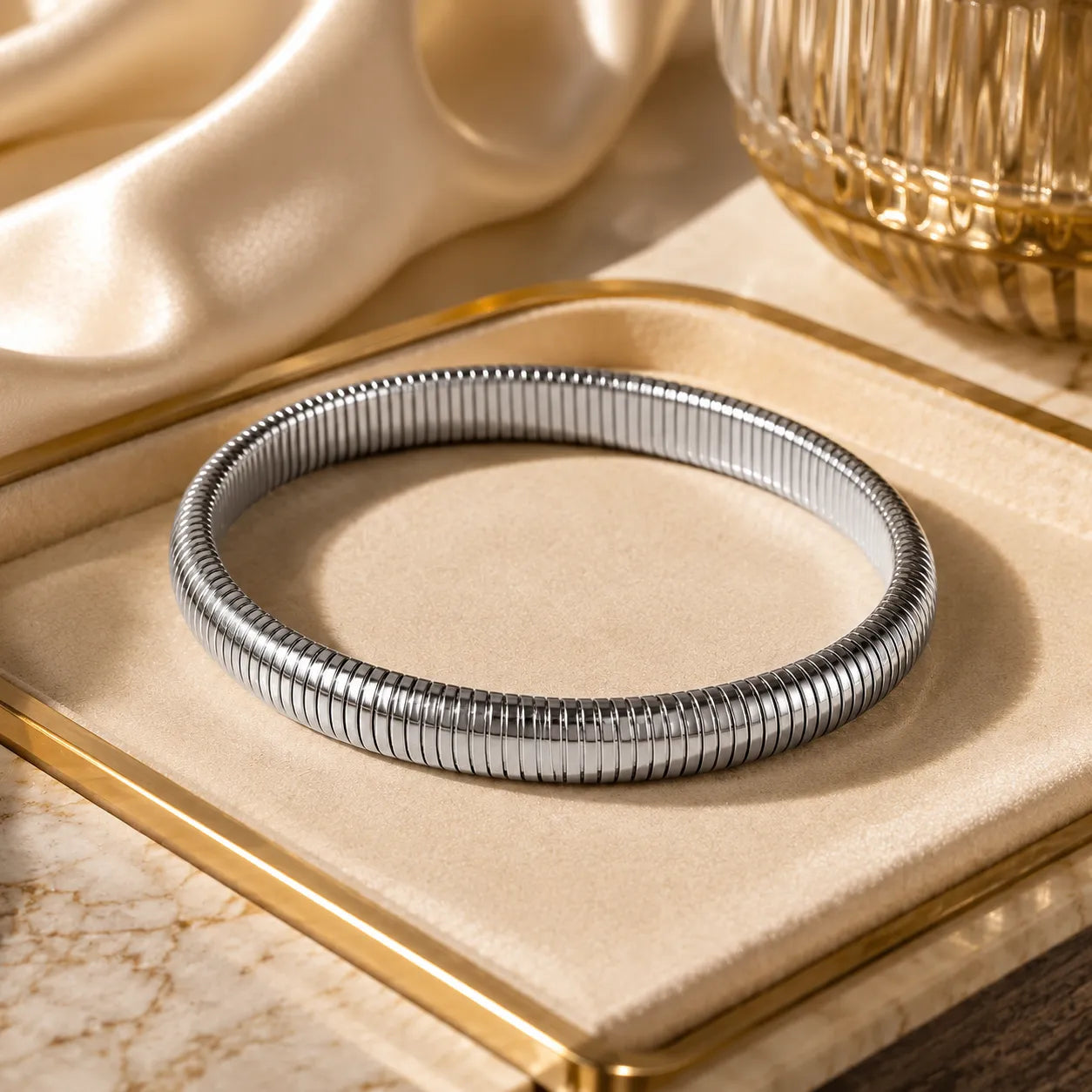 Bracelete Elástico Prata