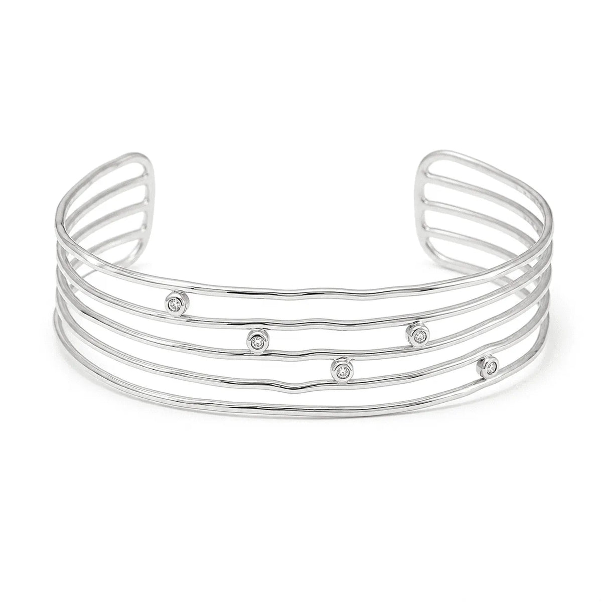 Bracelete Ondas Lumiere Prata
