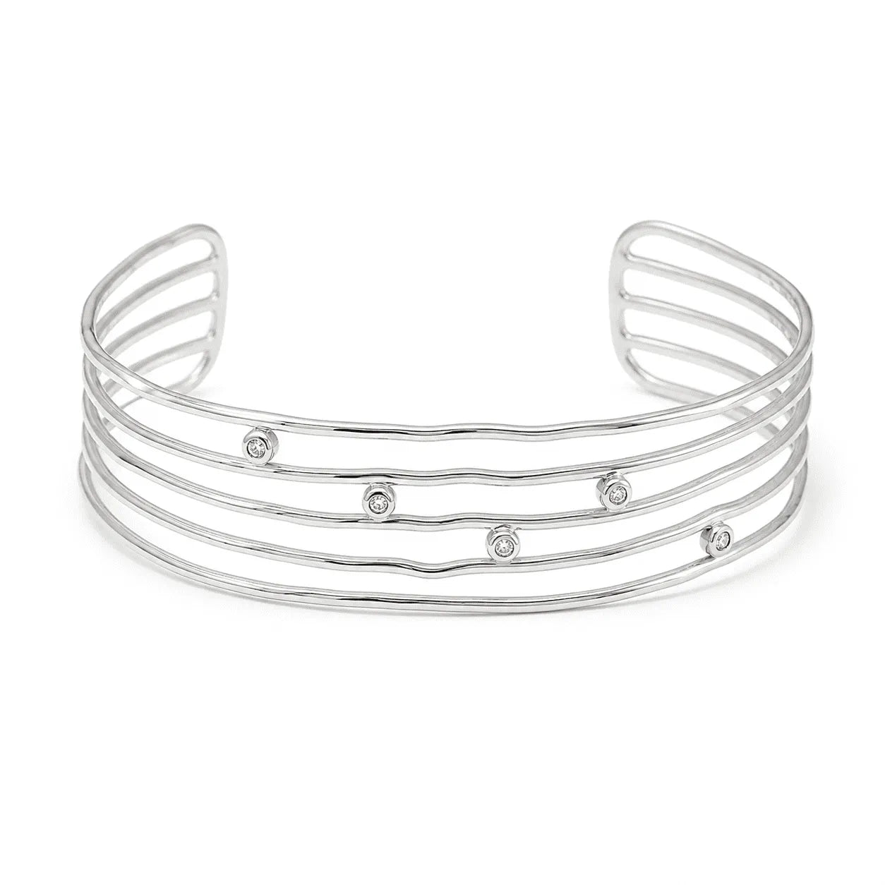 Bracelete Ondas Lumiere Prata