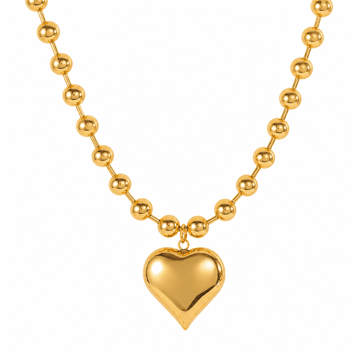 Colar Coração Dourado Essence