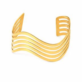 Bracelete Ondulado Dourado