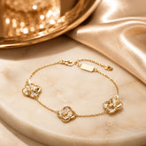 Pulseira 4 Trevos Dourada