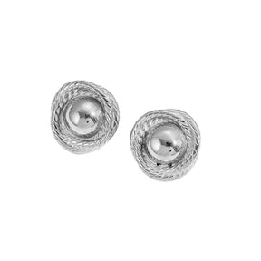 Brinco Redondo Texturizado Dourado Banhado a Ouro 18K