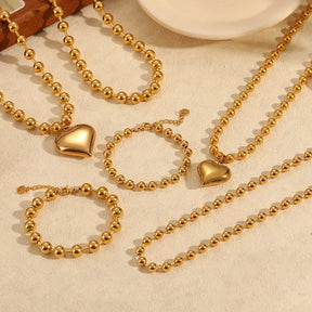 Colar Coração Dourado Essence