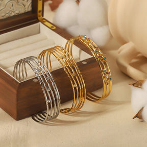 Bracelete Ondulado Dourado