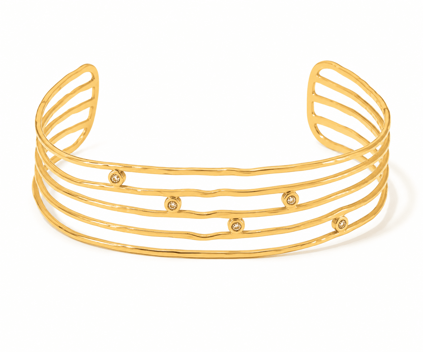 Bracelete Ondas Lumiere Dourado