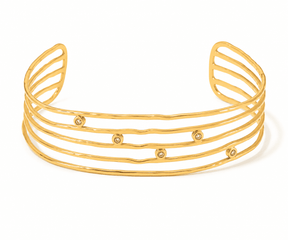 Bracelete Ondas Lumiere Dourado